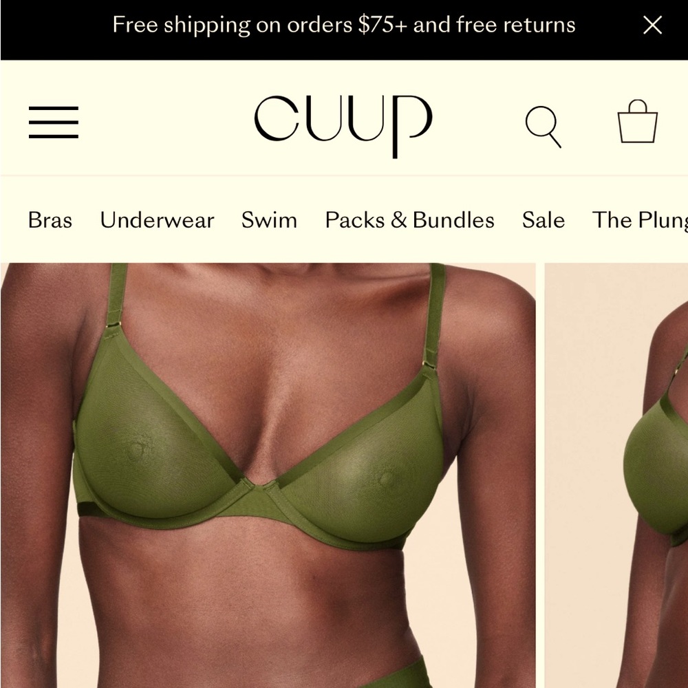 CUUP PLUNGE MESH BRA 30E